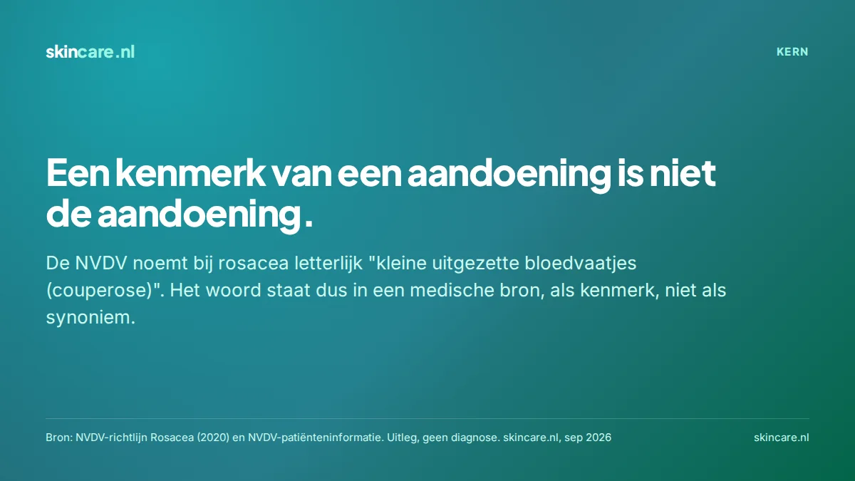 Kernzin: een kenmerk van een aandoening is niet de aandoening