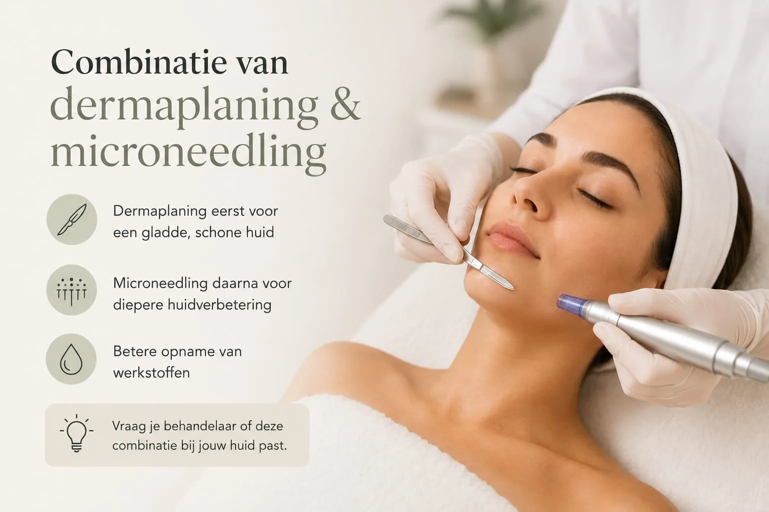 Kun je dermaplaning en microneedling combineren?